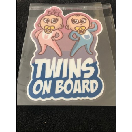 Naklejka "Twins on Board"